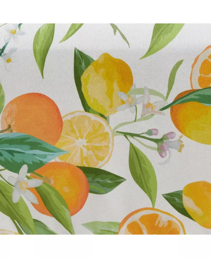 Saro Lifestyle Table Runner with Lemon Orange Print