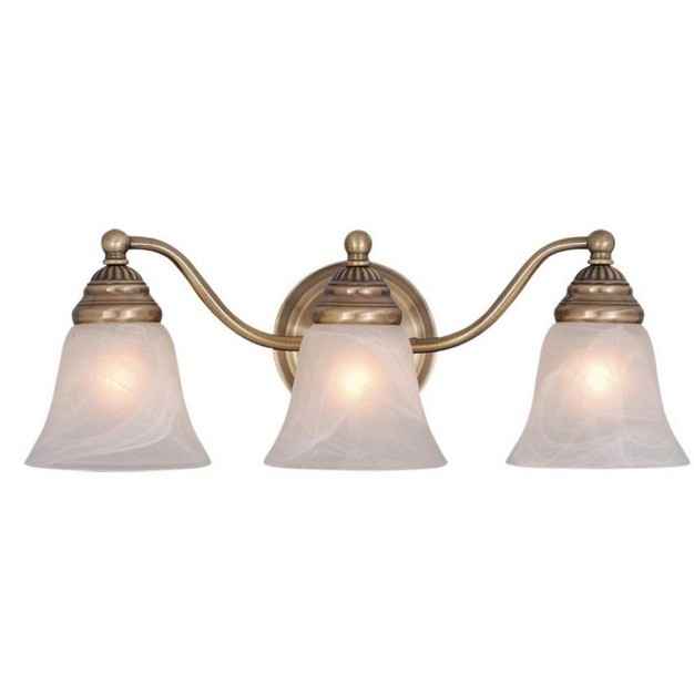 Vaxcel Standford 3 Light Vanity Antique Brass