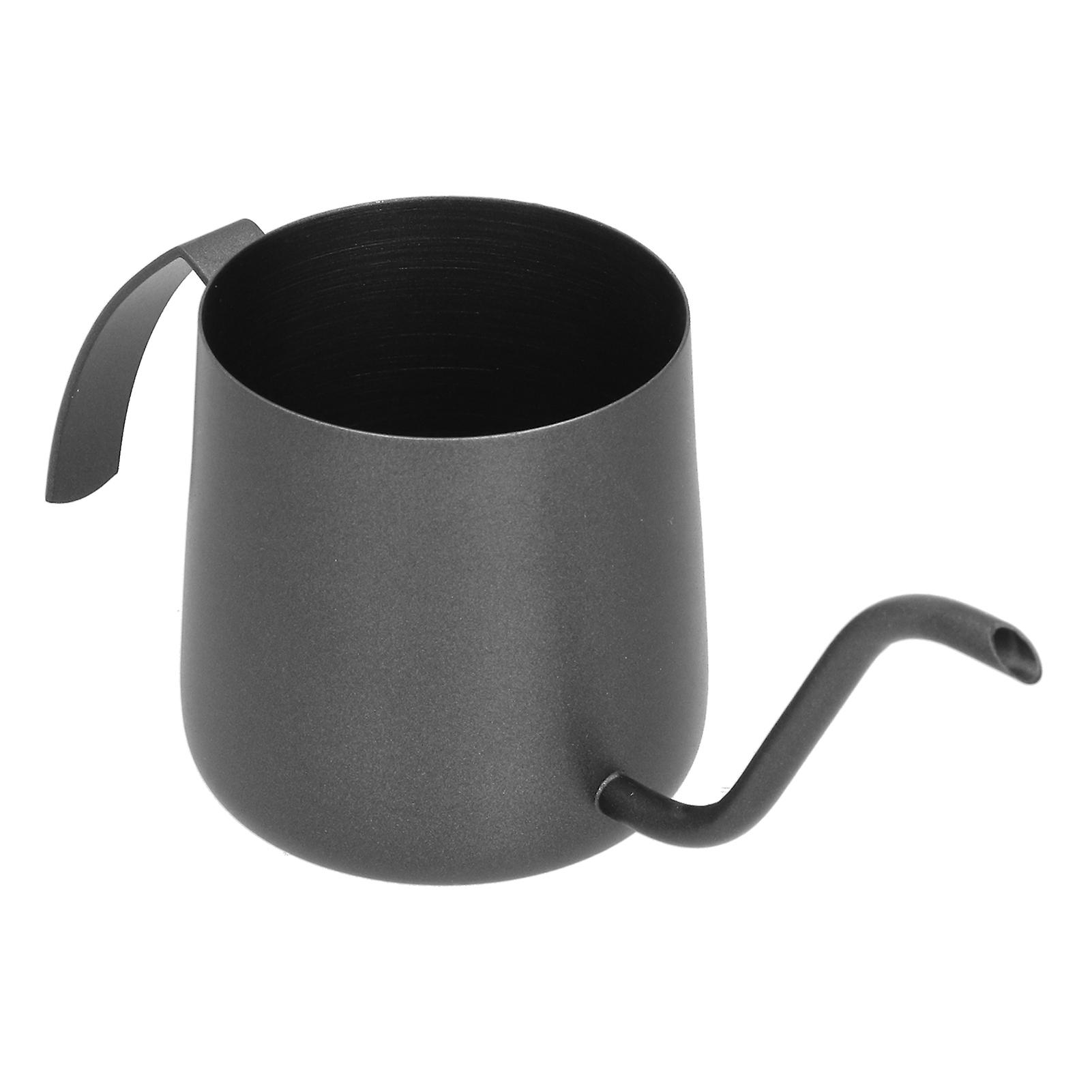 304 Stainless Steel Ptfe Gooseneck Kettle With Inner Scale Pour Over Coffee Pot For Home250ml Black