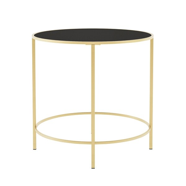 Furniture of America Llewellyn Contemporary Round 22-inch Side Table