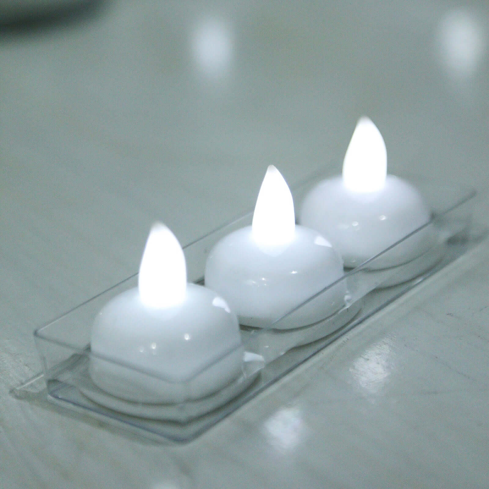 12 Pack White Flameless LED Floating Waterproof Tealight Candles