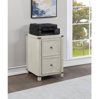 OSP Home Furnishings Baton Rouge Champagne Oak Gray 2-Drawer Decorative Vertical File Cabinet BTF2937-CO