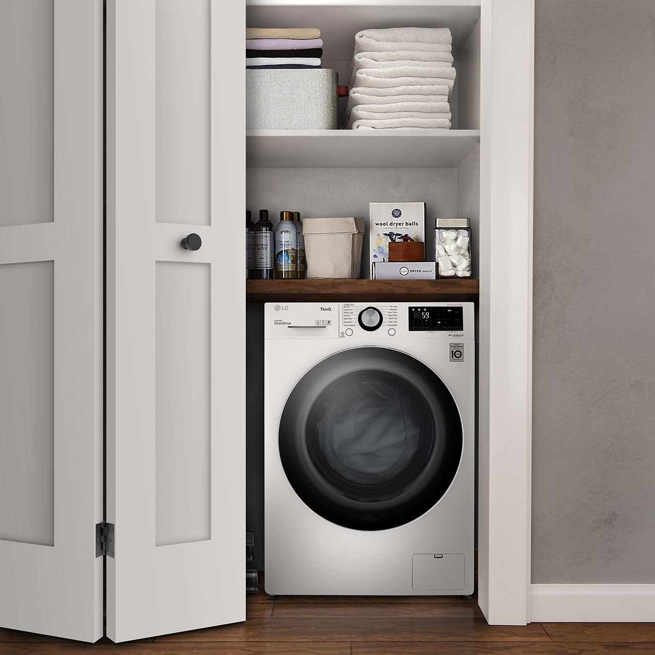 LG 2.4 Cu. Ft. White Compact Front Load Washer and Dryer Combo