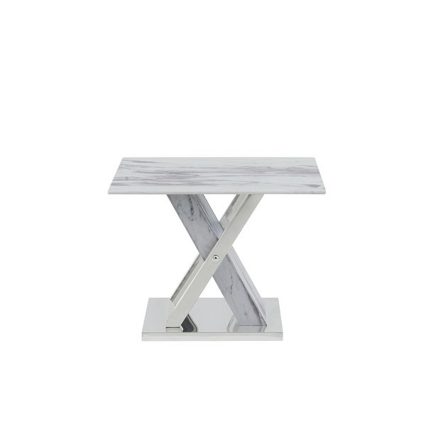 Global Furniture USA Marble Inspired End Table