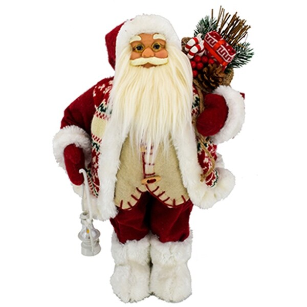 AandB Home Santa Figurine with Lantern