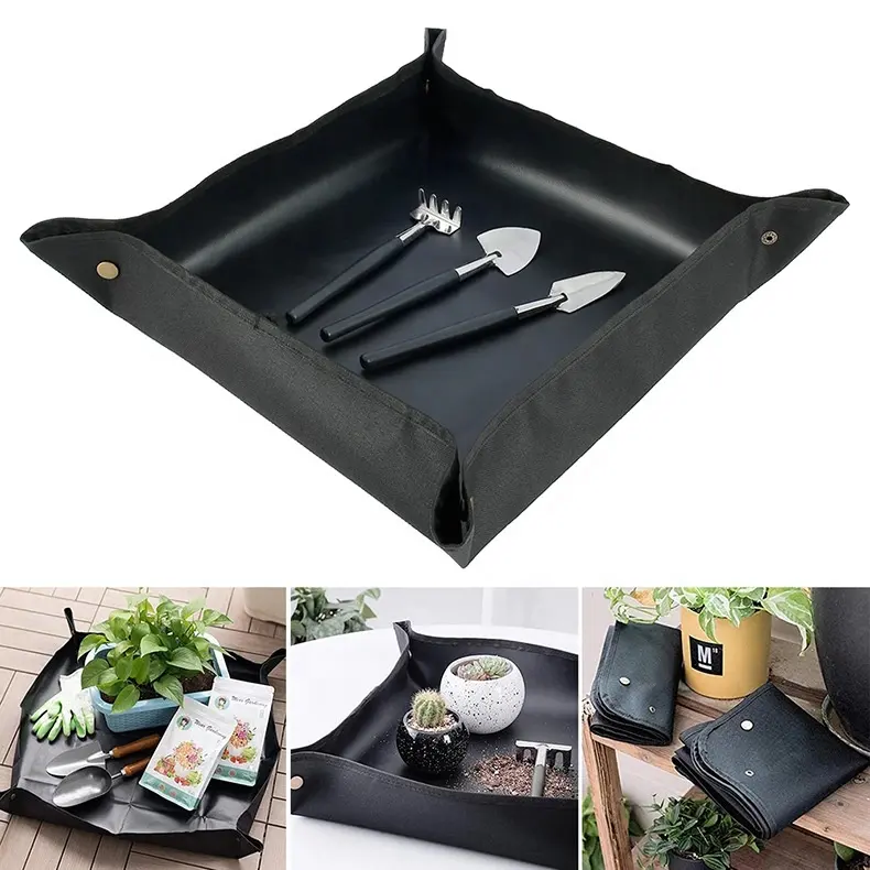 New Square Plant Repotting Portable Indoor Succulent Flowers Gardening Foldable Plant Transplanting Tarp Waterproof Garden Mat