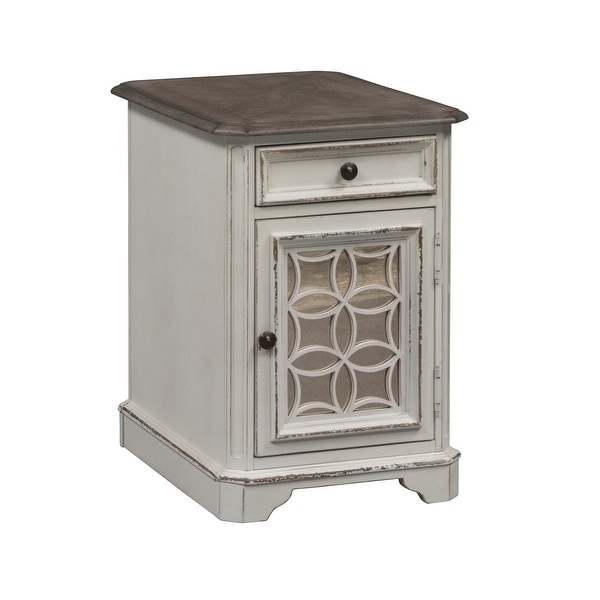 Magnolia Manor Antique White Chair Side Table