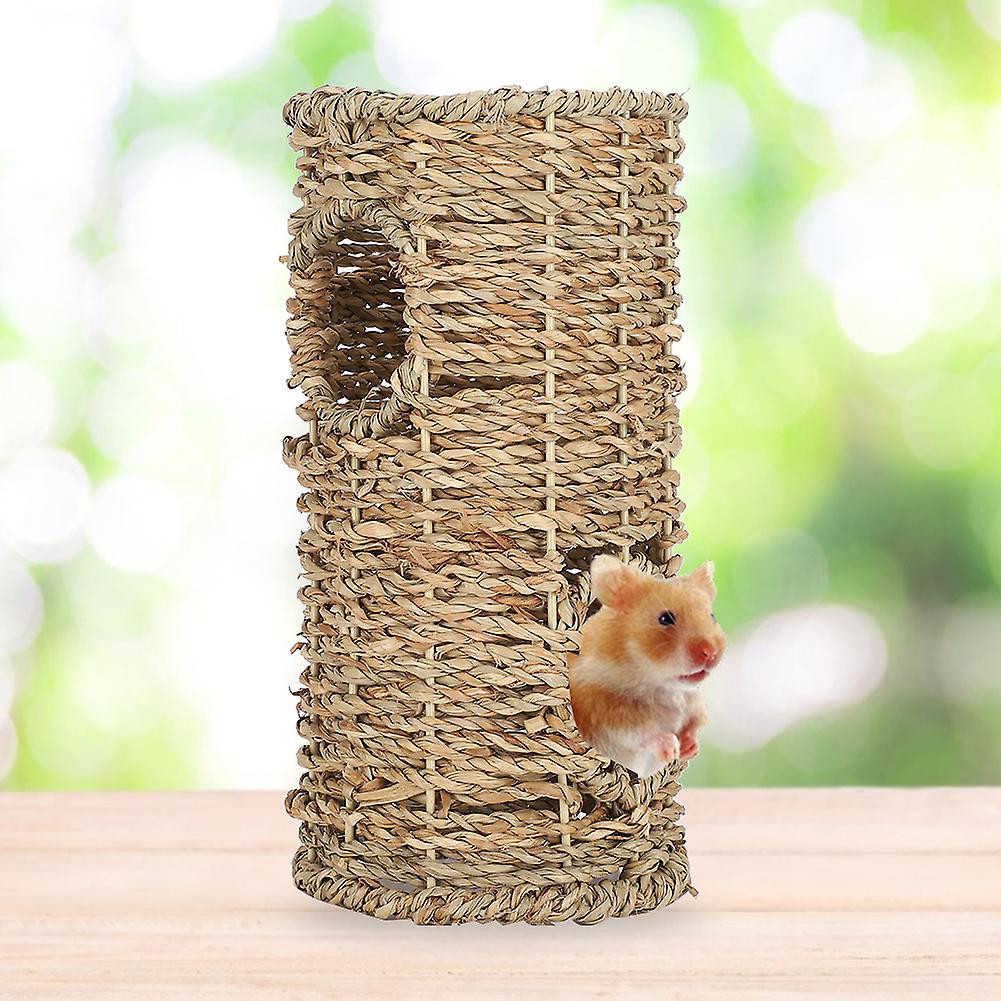 Summer Breathable Hamster Tunnel Grass Squirrels Chinchilla Pet Nest House Accessory