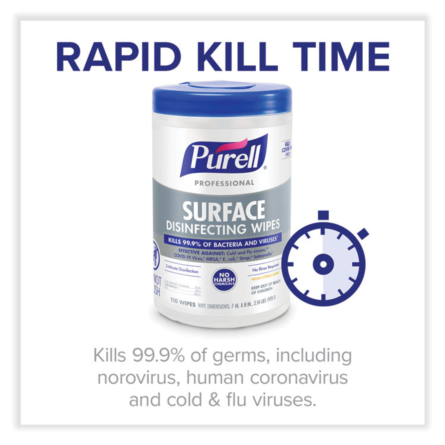 Professional Surface Disinfecting Wipes by PURELLandreg; GOJ934206CT