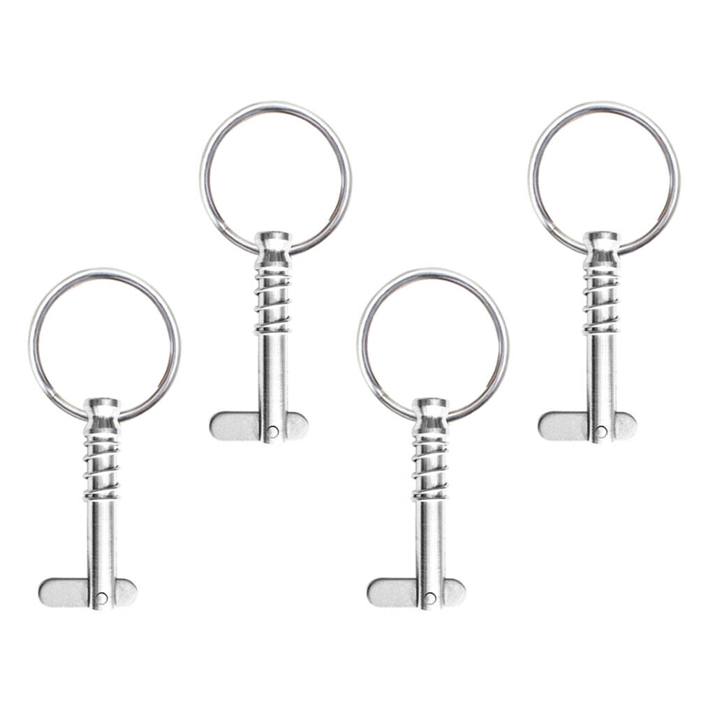 4Pcs Marine Boat Bimini Top Frame Quick Release Spring Pin With Pull Ring