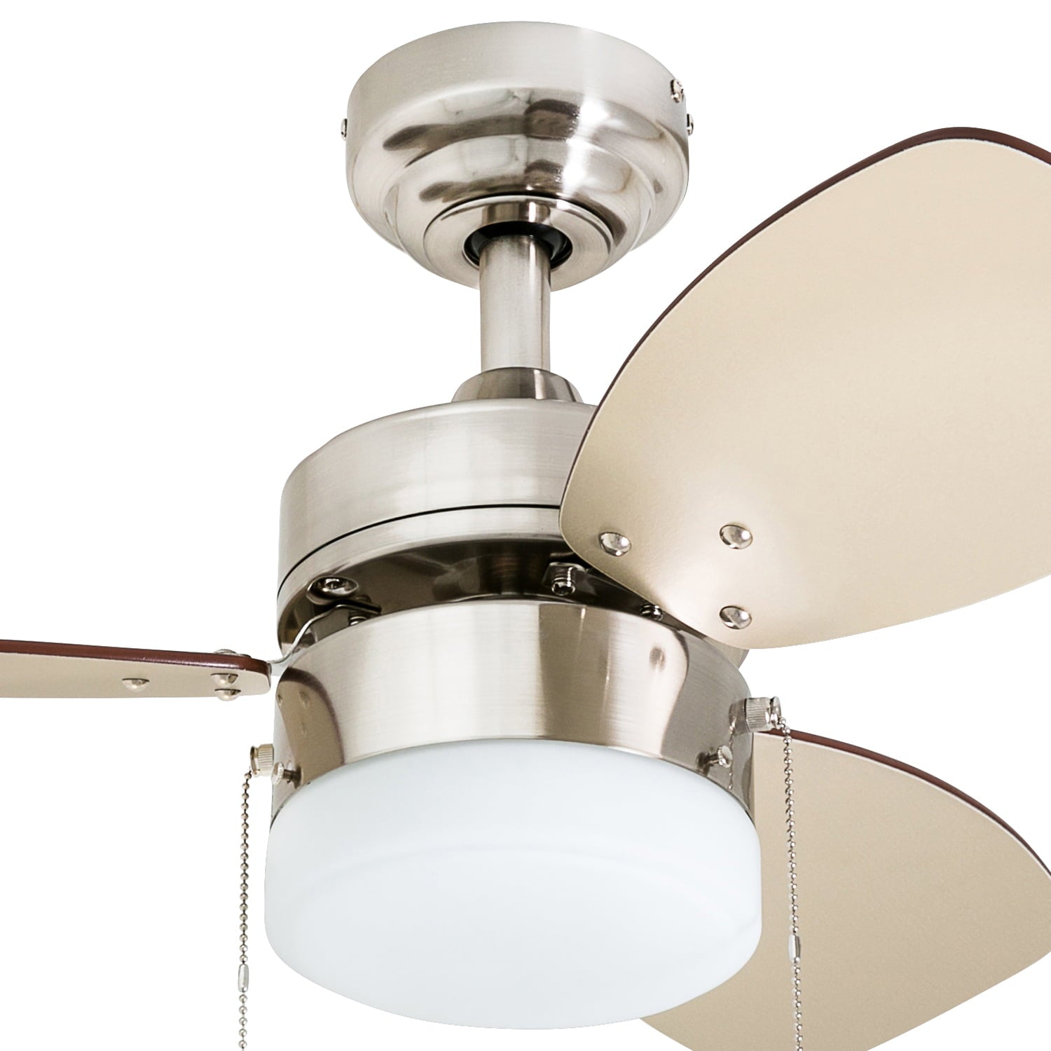 Honeywell Ocean Breeze 30-InchBrushed Nickel Small 3 Blade LED Ceiling Fan with Light