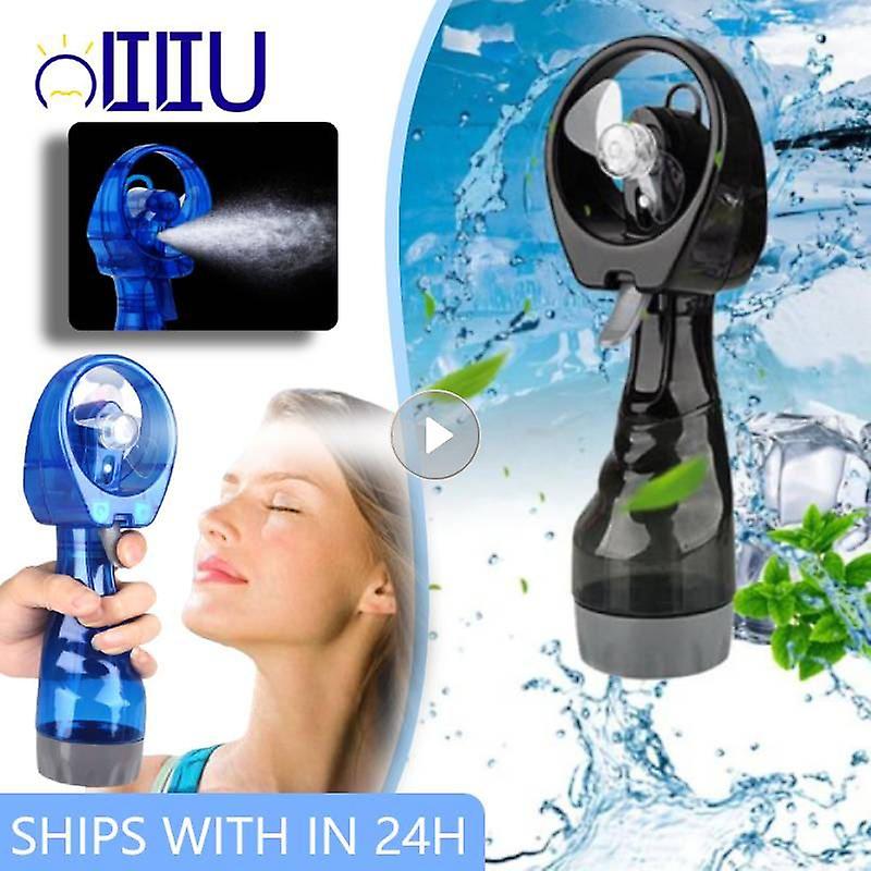 Summer Handheld Cooling Water Spray Mist Fan With Spray Bottle Desk Humidification Cartoon