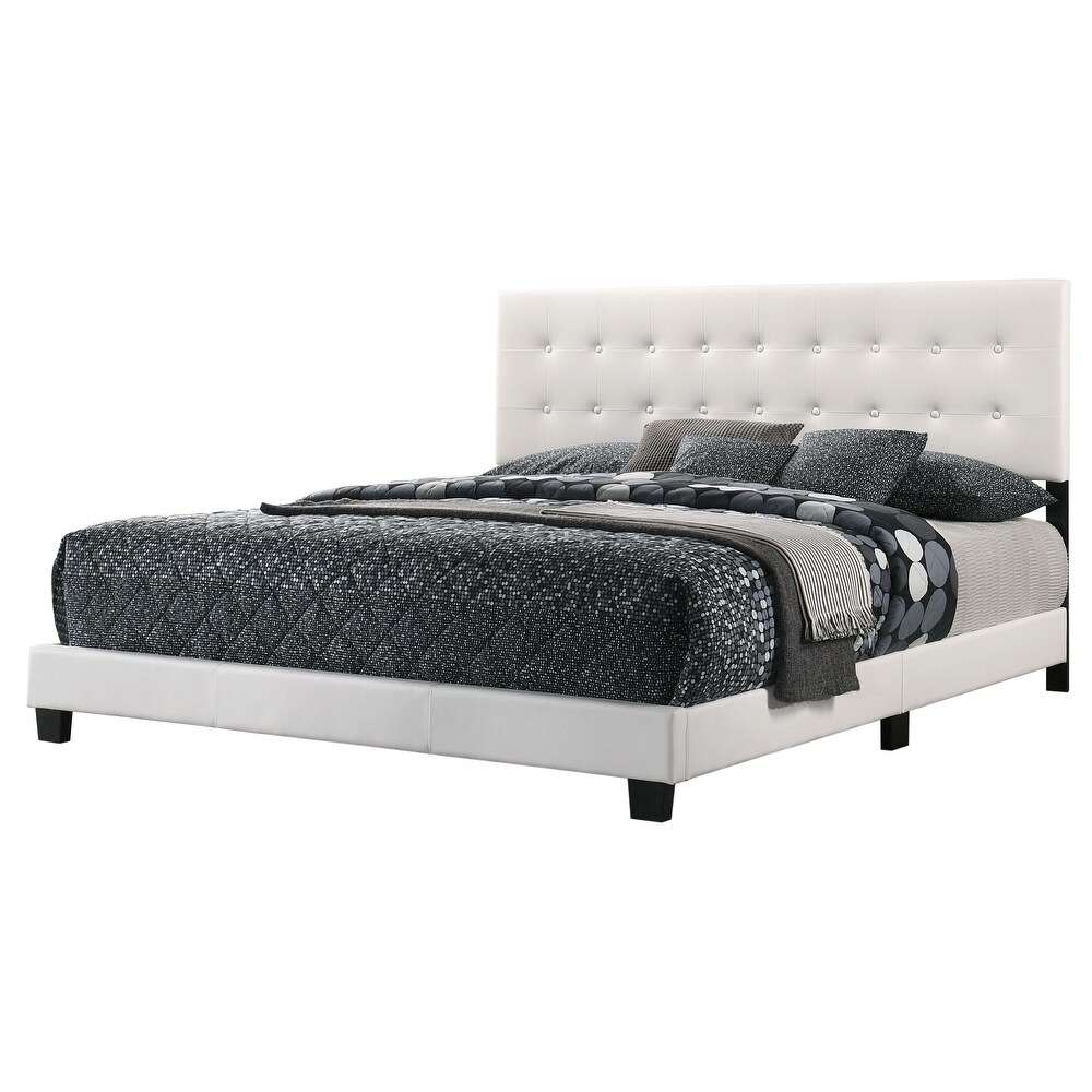 Caldwell Faux Leather Tufted Bed