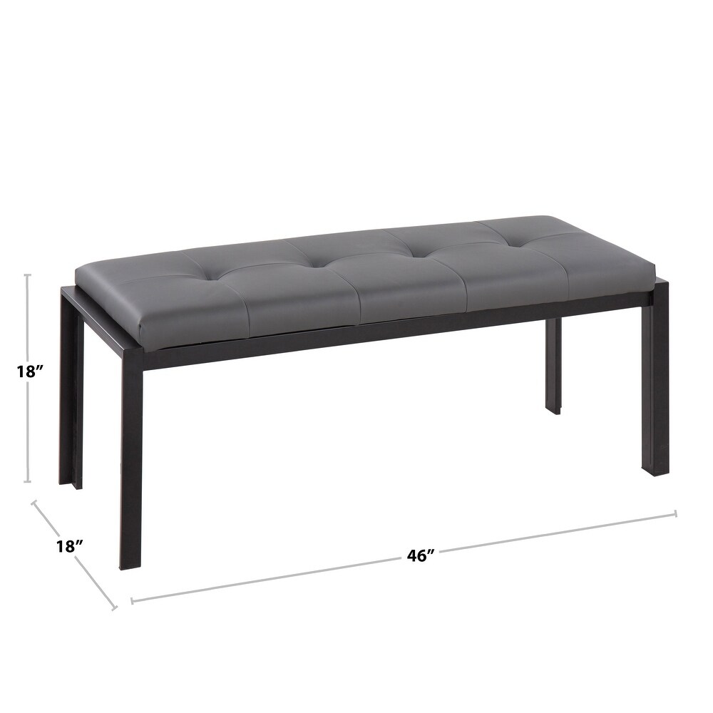 Strick   Bolton Forrest Black Upholstered Bench