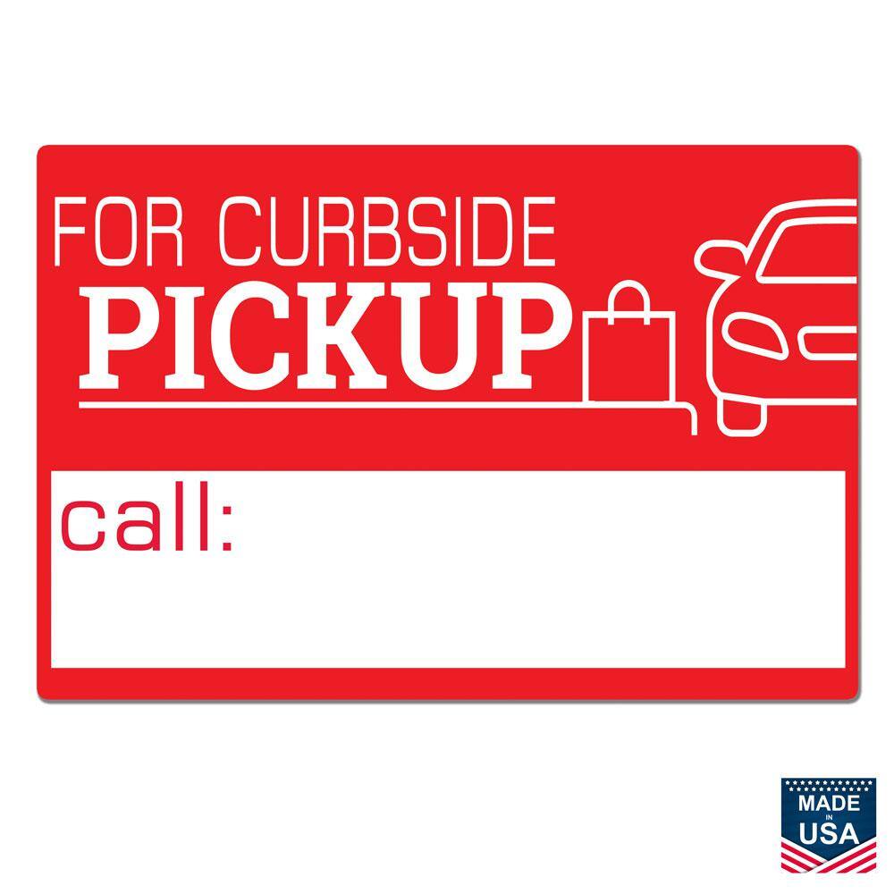 Lynch Sign 18 in. x 24 in. Longer-Lasting Styrene Plastic Printed on More Durable Thicker For Curbside Pickup Call Sign HS-31