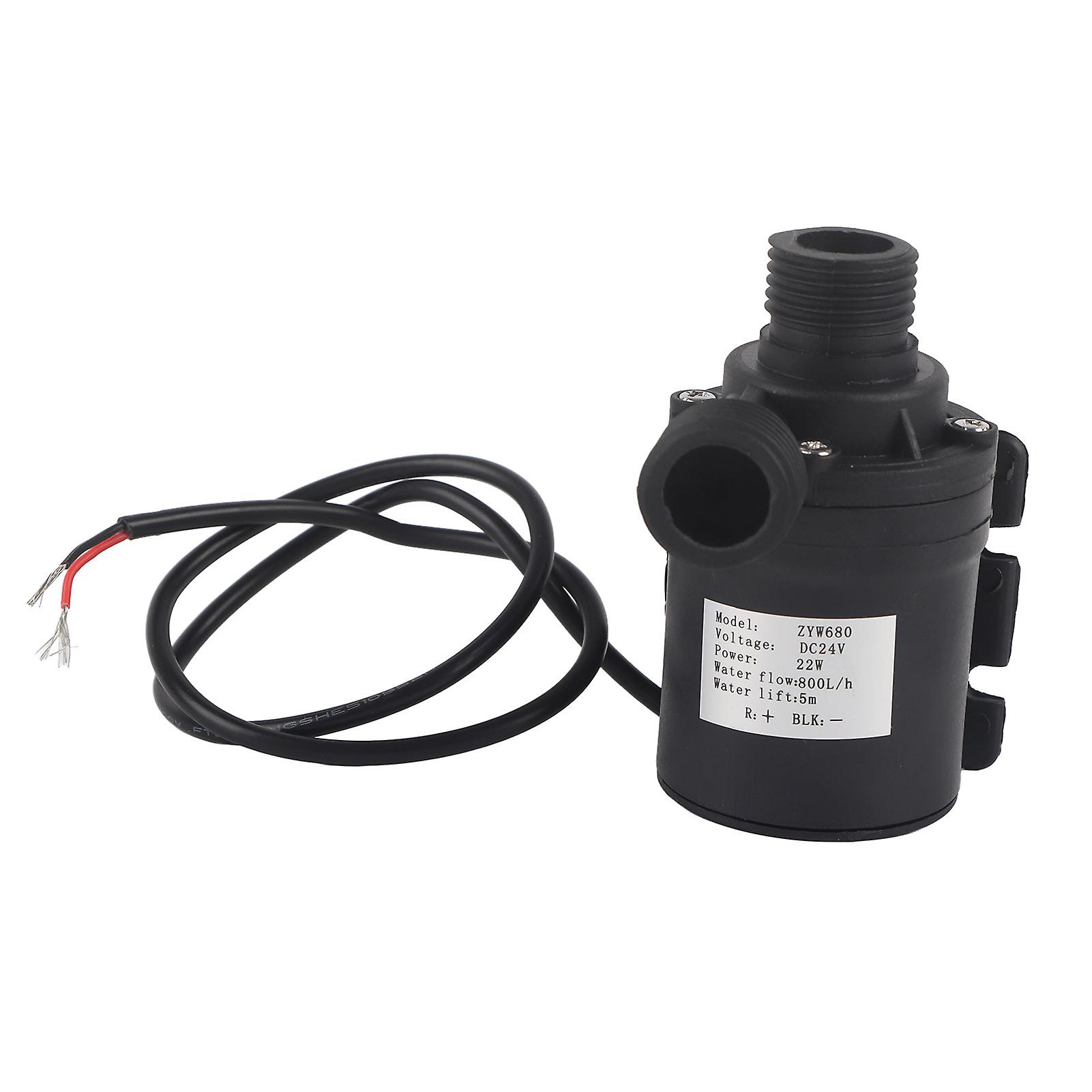 Dc 24v Hot Water Circulation Pump Solar Energy Brushless Motor Aquarium Submersible 800l/h 5m