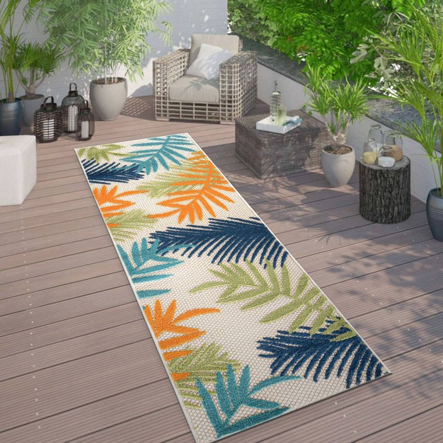 World Rug Gallery Evora Palm Frond Indoor outdoor Area Rug