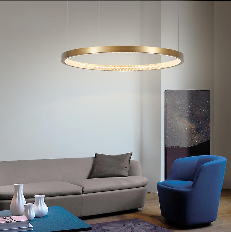 Phube Modern Minimalist Led Pendant Light Brass Ring Pendant Lighting Restaurant Bar Art Deco Gold Hanging Lamp