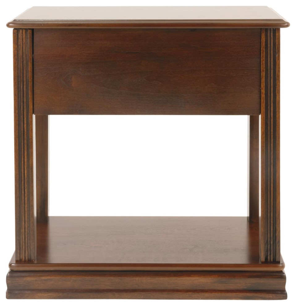 Breegin Contemporary Brown Chair Side End Table   Traditional   Side Tables And End Tables   by GwG Outlet  Houzz