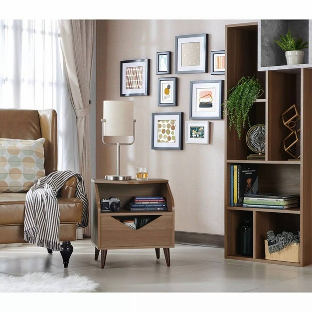 Mays Two toned End Table With Storage Mibasics