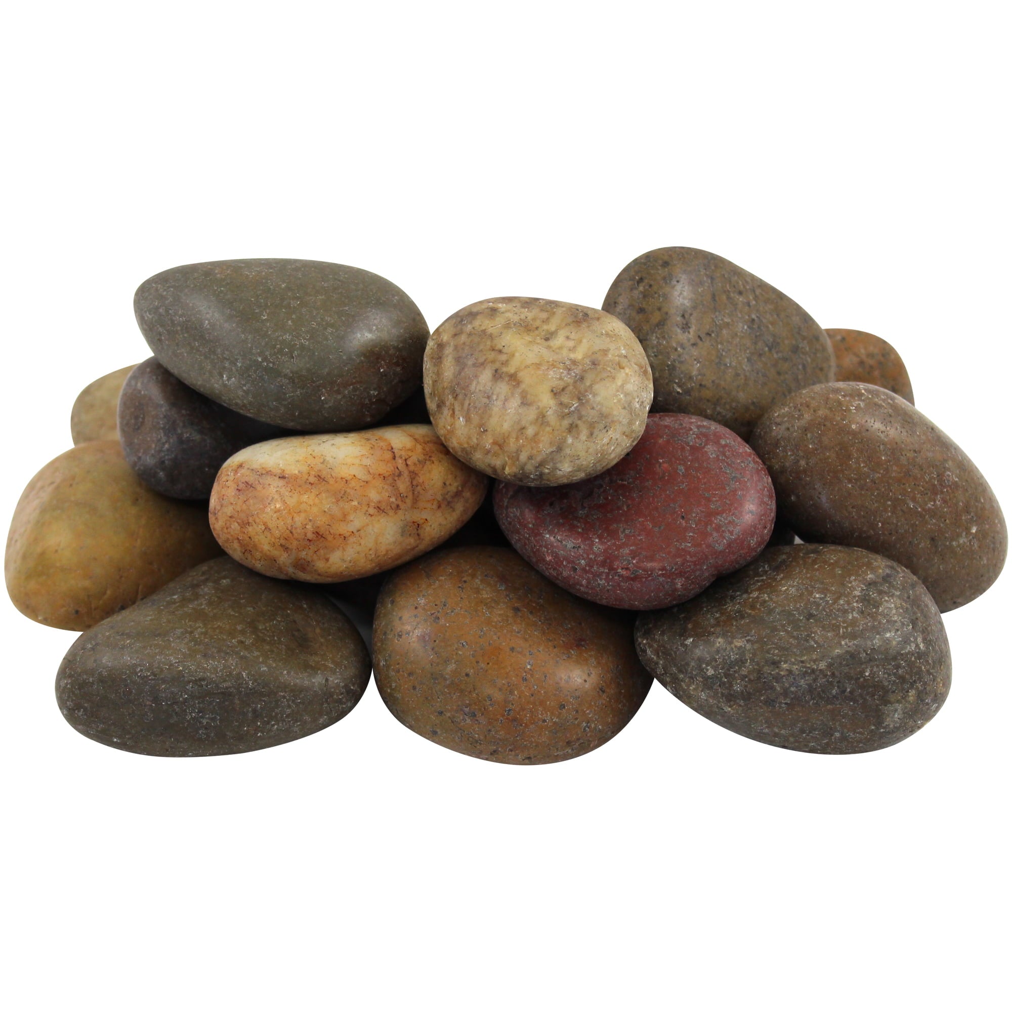 Rainforest, Outdoor Decorative Stone, River Pebbles, Brown, 2-3