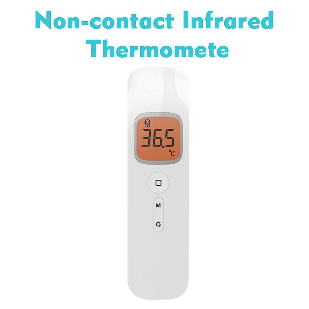 White Multifunctional Non-contact Ir Infrared Thermometer Hand-held Digital Lcd Forehead Temperature Measurement Household Portable Temperature Measur