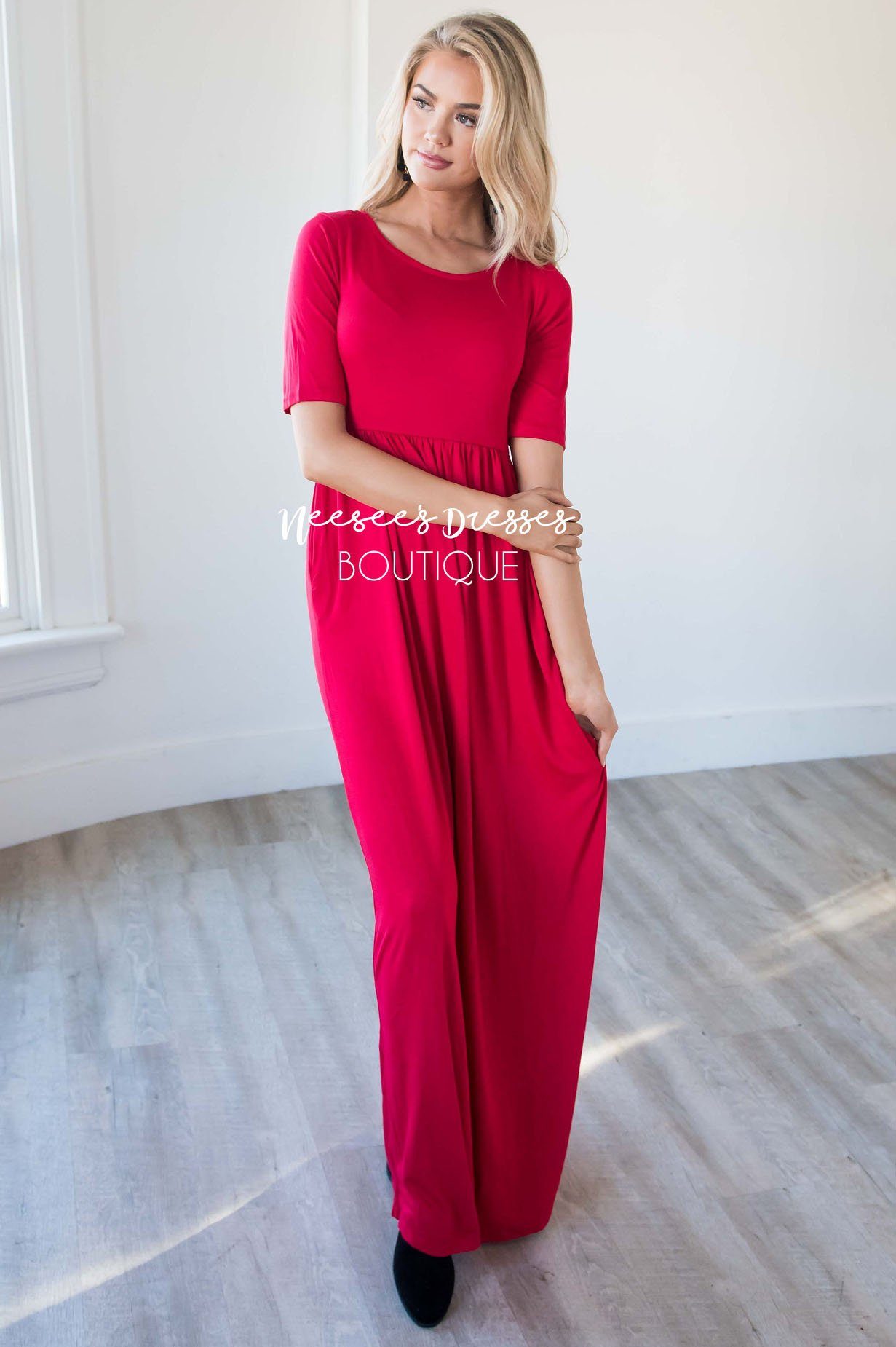 The Ritchie 3/4 Length Sleeve Maxi Dress