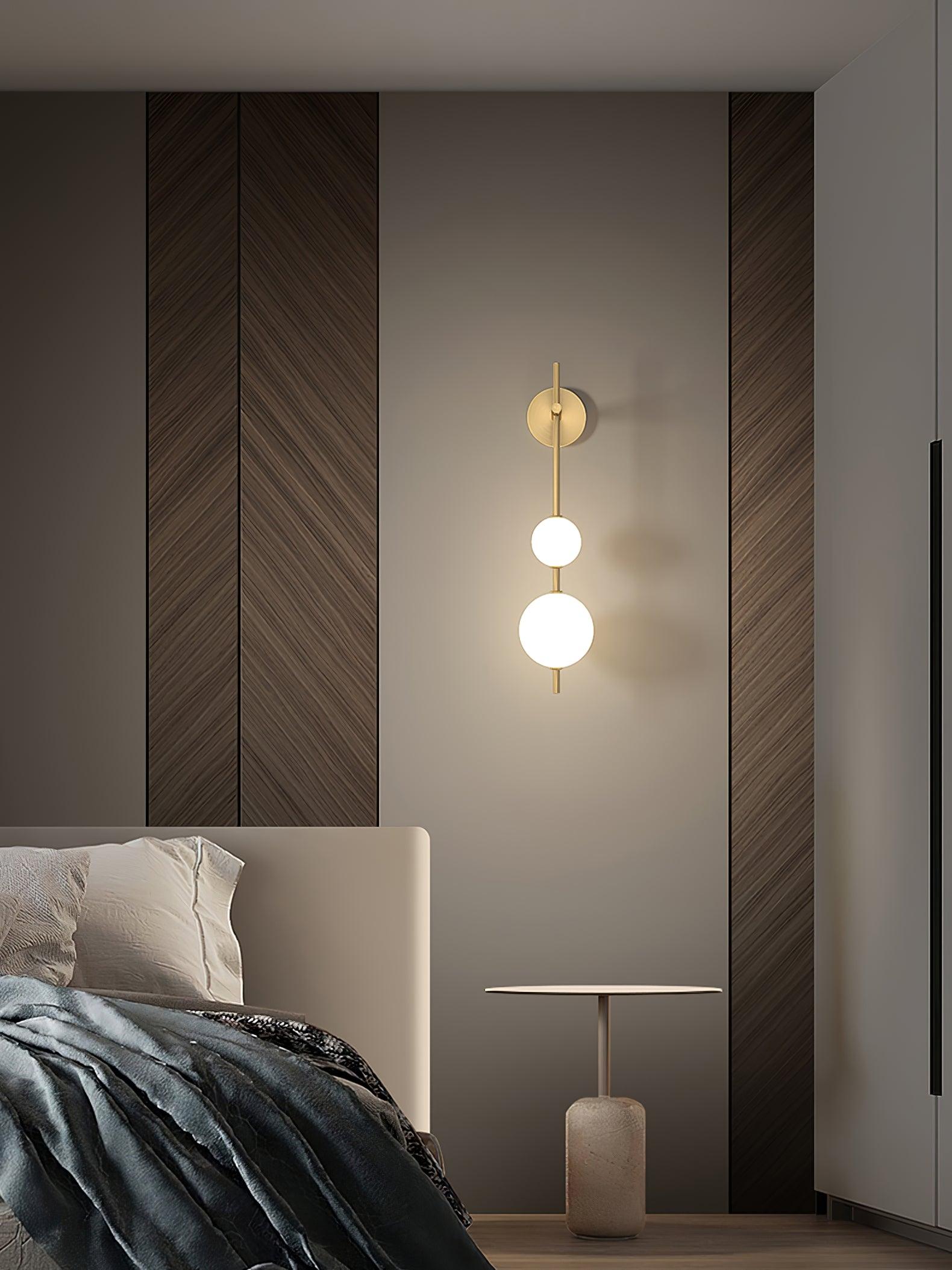 Vertical Globe Plug-in Wall Lamp