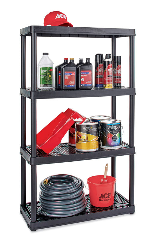 SHELF 4PLST MED DUTY BLK