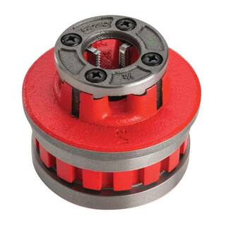 RIDGID 12 in. to 2 in. 12-R Manual Exposed Ratchet NPT Pipe Threading Set (6 Die Heads Alloy Dies RatchetHandle + Case) 36475