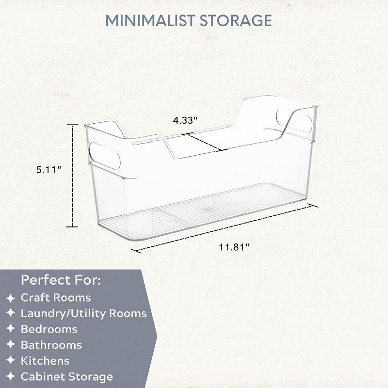 Stackable Deep Acrylic Fridge Storage Organizer Bin