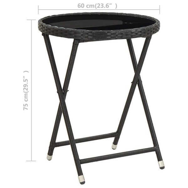 vidaXL Tea Table Black 23.6