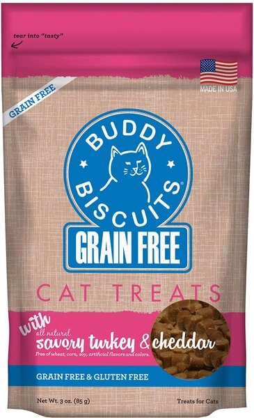 Buddy Biscuits Grain-Free with Savory Turkey and Cheddar Cat Treats