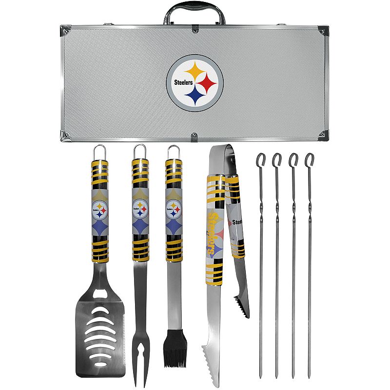 Pittsburgh Steelers Tailgater 8-Piece BBQ Grill Set