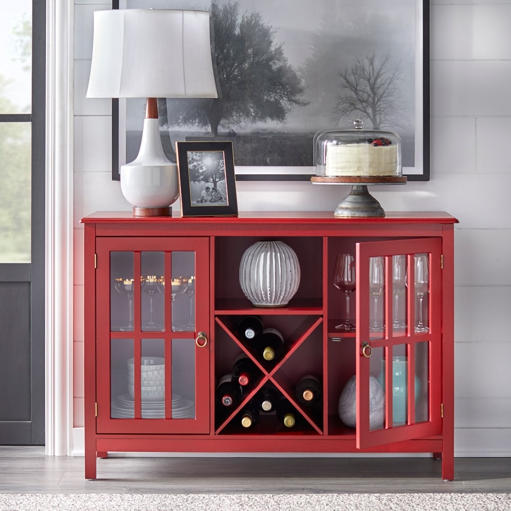 Simple Living Portland Glass Wine Buffet/Sideboard