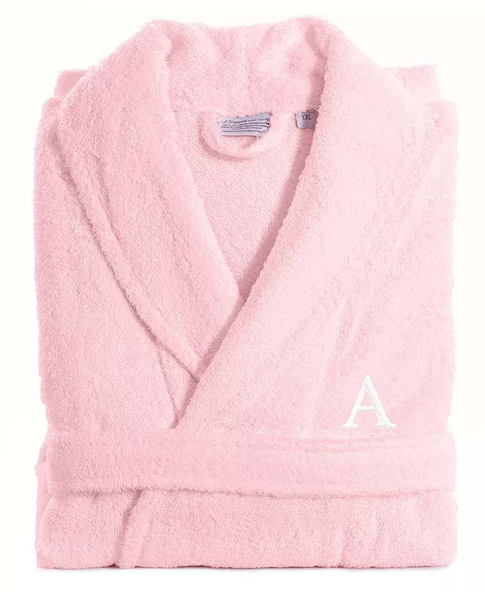 Linum Home 100% Turkish Cotton Personalized Terry Bath Robe - Pink