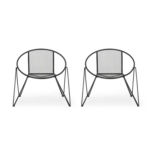 Outdoor Iron Frame Chairs with Mesh Design，Hairpin Legs