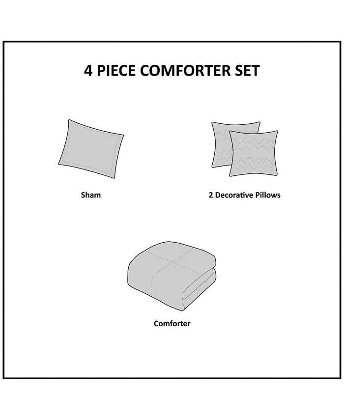 Intelligent Design Lillie 4-Pc. Comforter Set， Twin Twin XL