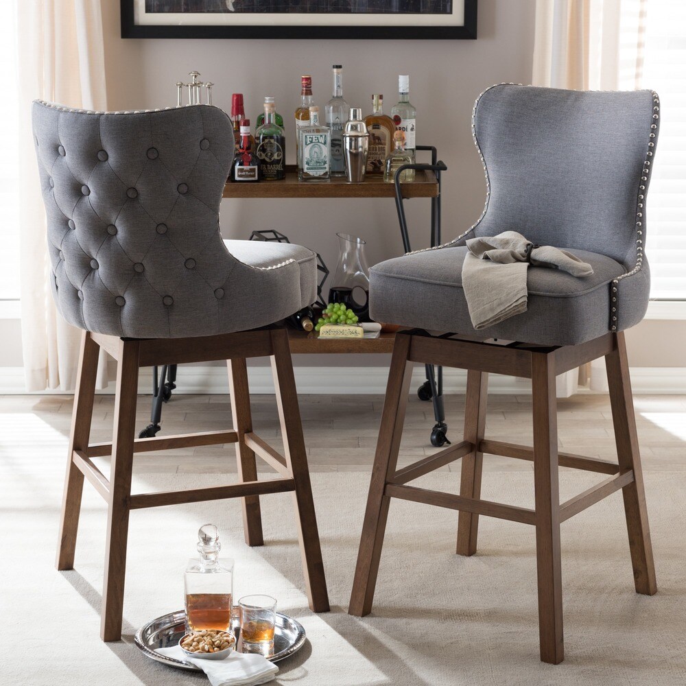 Gradisca Modern and Contemporary 2 Piece Swivel Bar Stool Set