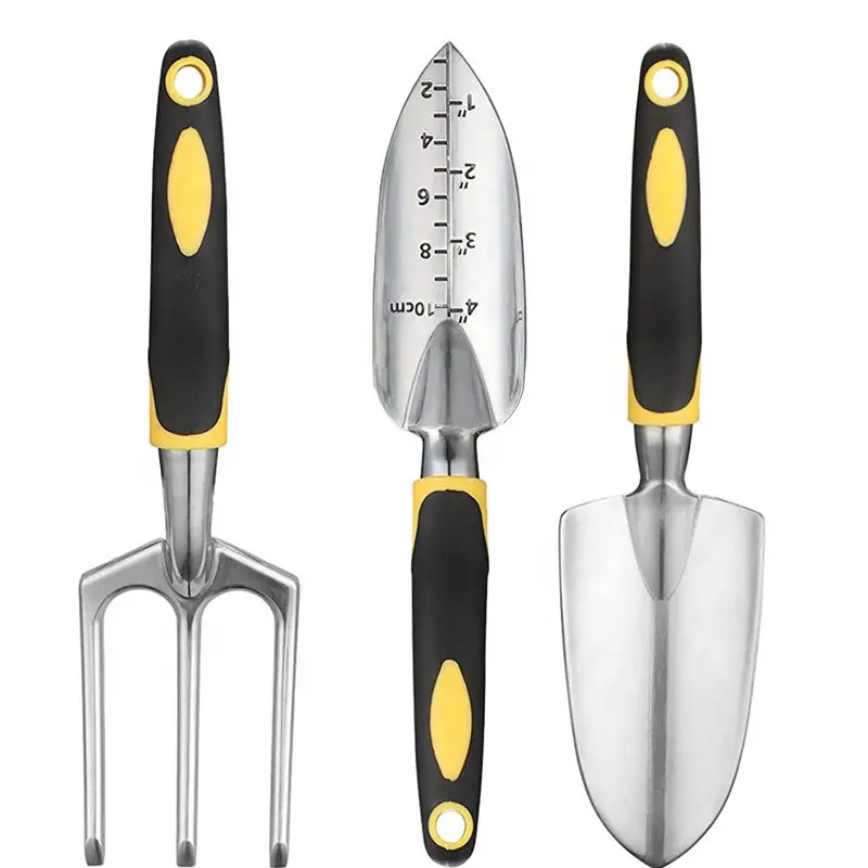 3 Pieces Set Good Quality Heavy Duty Aluminum Garden Hand Tools Set for Transplanter and Cultivator