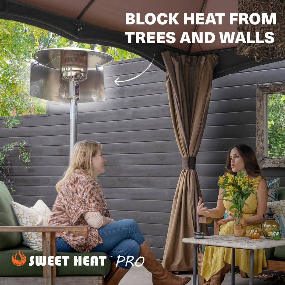 SWEET HEAT Pro - 35 in. x 15 in. Aluminum Patio Heat Reflector for Round Top Heaters with Pro Clamps - Universal Fit SHR15PRO-UsA