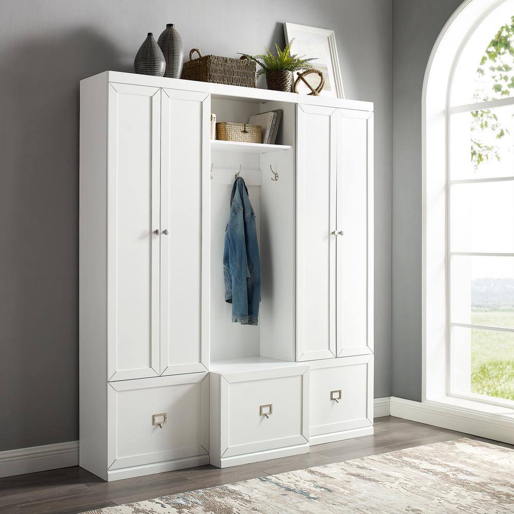 CROSLEY FURNITURE Harper 3-Piece White Entryway Set KF31012WH