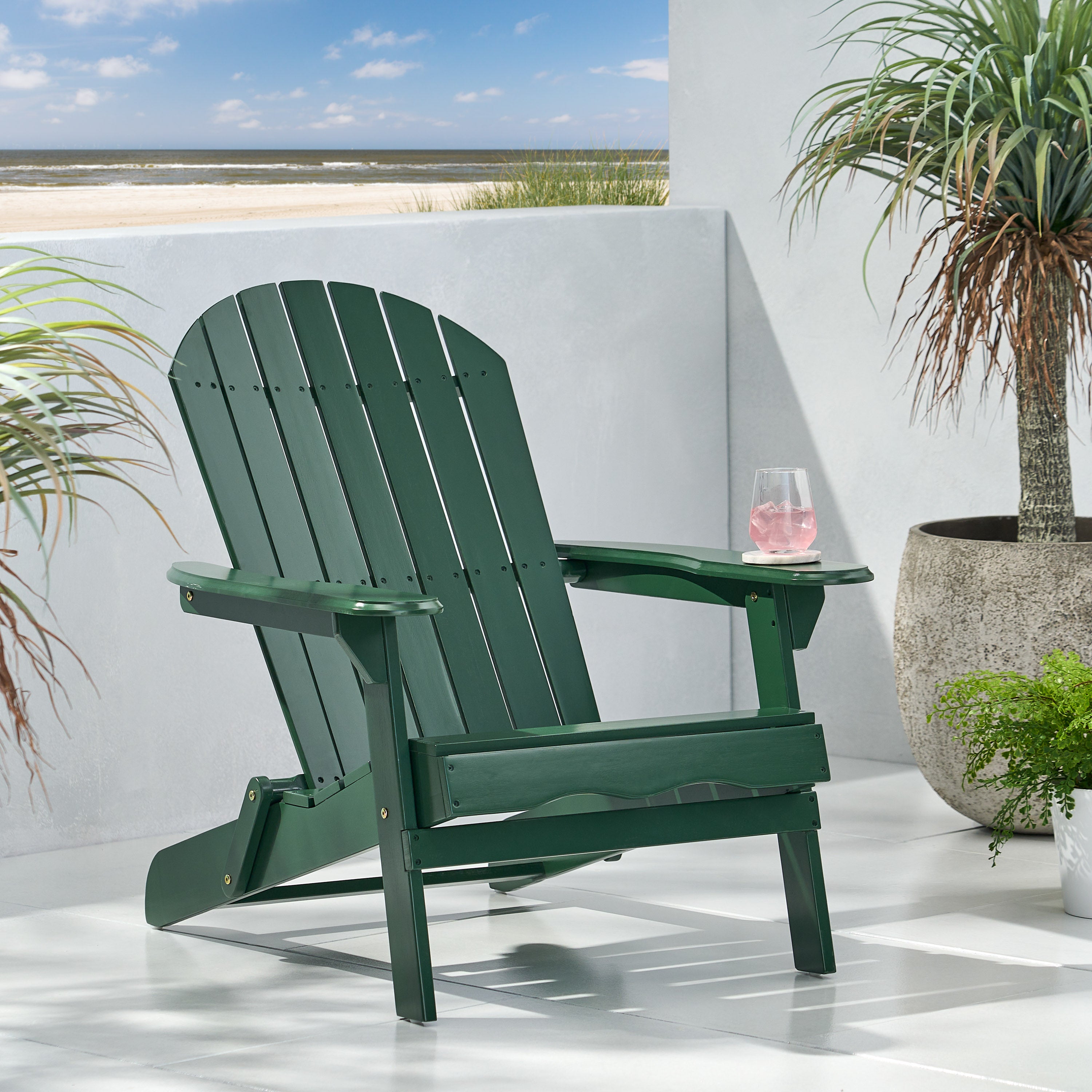 Cartagena Outdoor Acacia Wood Adirondack Chair