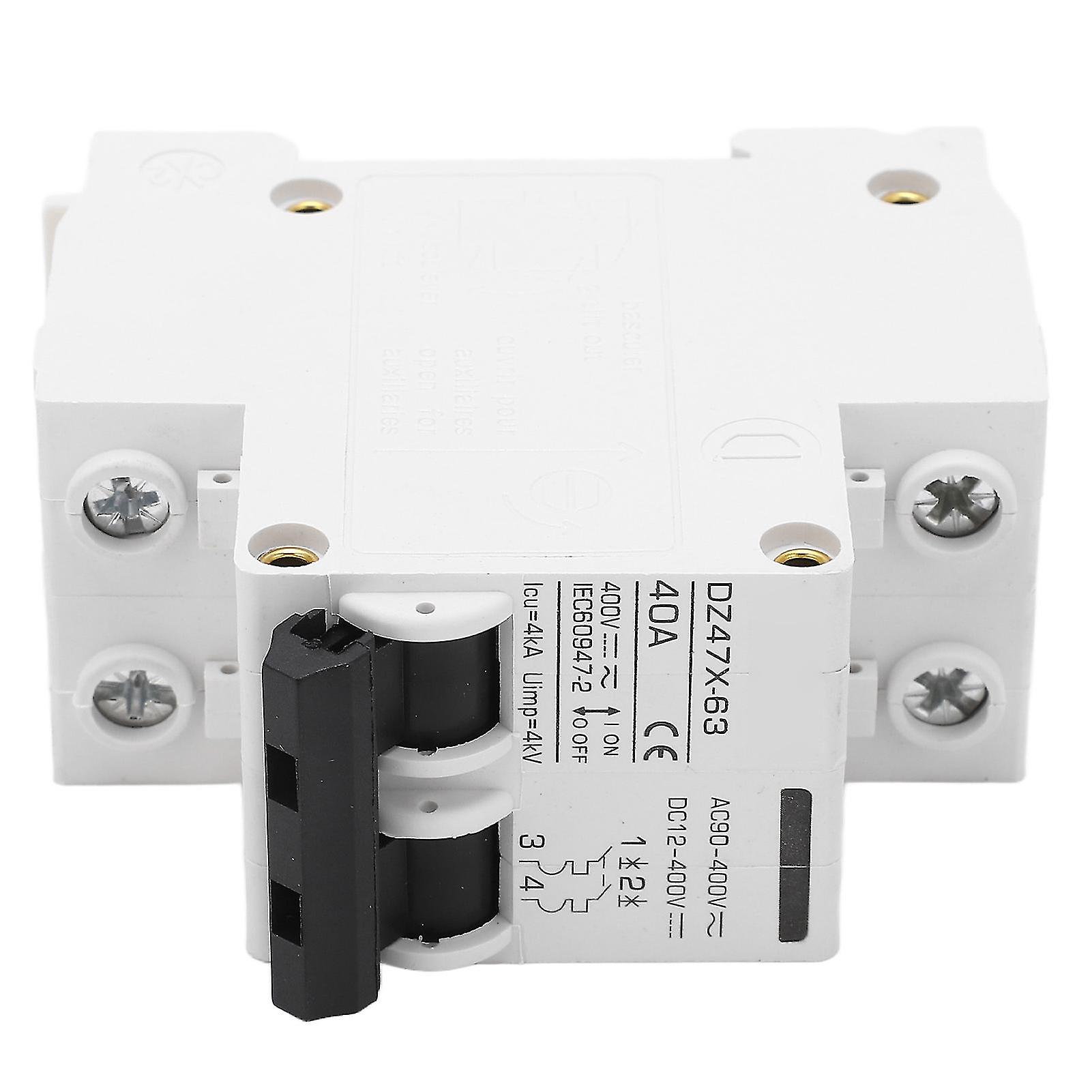 2P Miniature Circuit Breaker DIN Rail Disconnect Switch for Solar PV System DC12‑400V AC90‑400V 40A