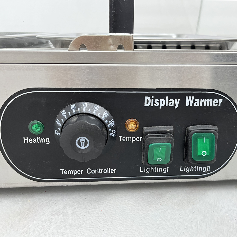 INTSUPERMAI Electric Food Warmer Display Showcase for Egg Tart Pizza