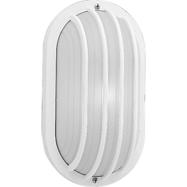 Progress Lighting Westin 1 light Wall ceiling Bulkhead Ceramic White Cage Wet Rated Uv Stabilized Ul Listed