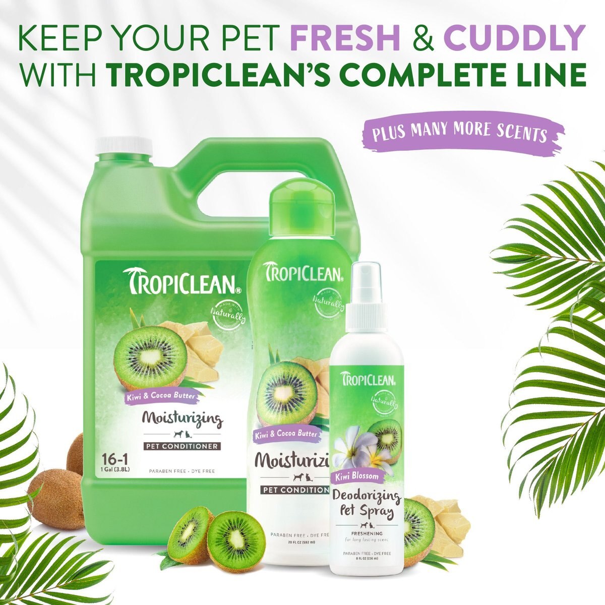 TropiClean Kiwi Blossom Deodorizing Dog Spray