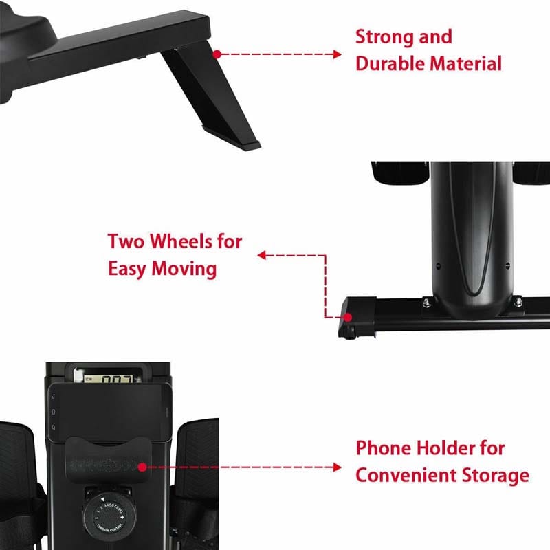 Folding Magnetic Rowing Machine with 10 Level Adjustable Resistance