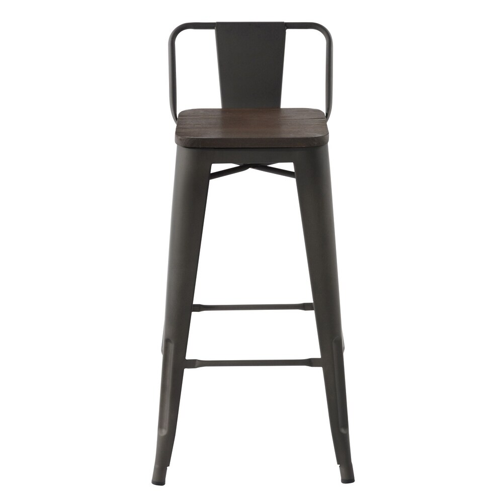 Homy Casa Stackable Metal Bar Stool Set of 2 or 4