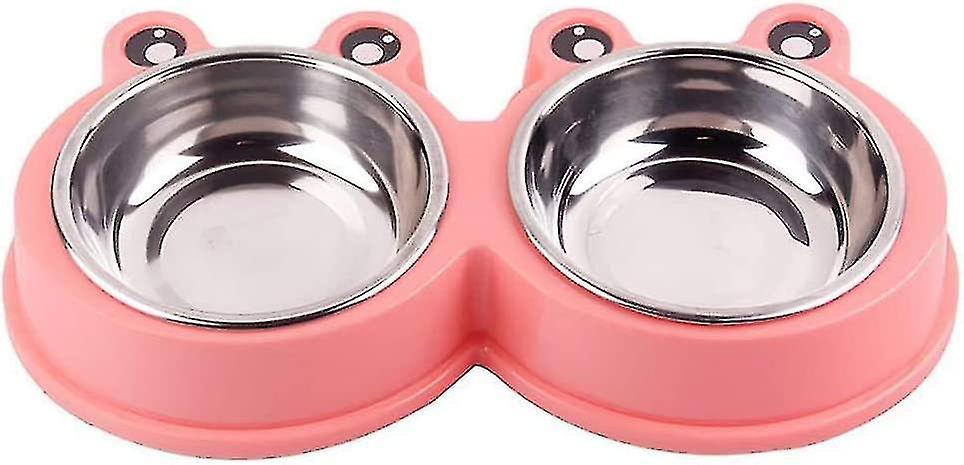 Cat Bowl， Double Bowl For Dog And Pets， Stainless Steel Pet Bowl Set， Double Bowl For Cat